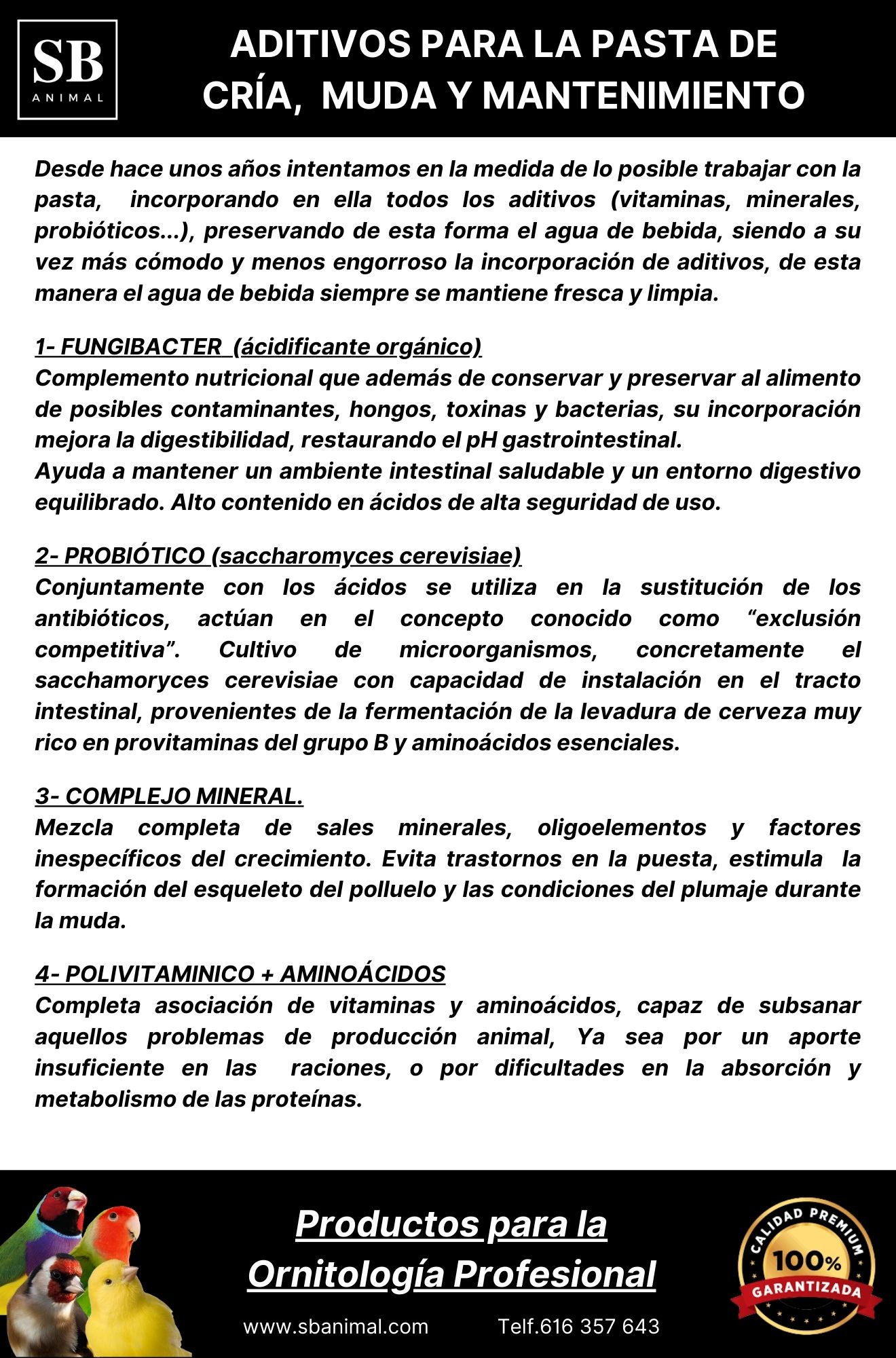 aditivos pasta cría nuevo